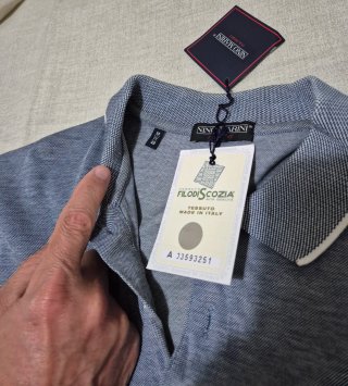 Polo Filo Scozia Blu