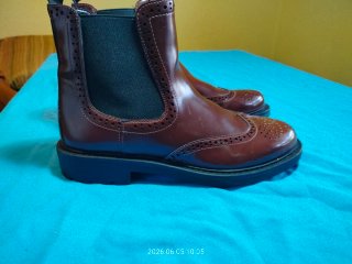 Botas Chelsea Zara Marrón Brogue T39