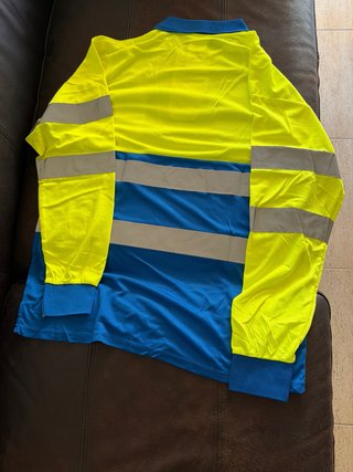 Polo Trabajo Talla L Amarillo/Azul