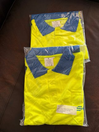 Polo Trabajo Talla L Amarillo/Azul