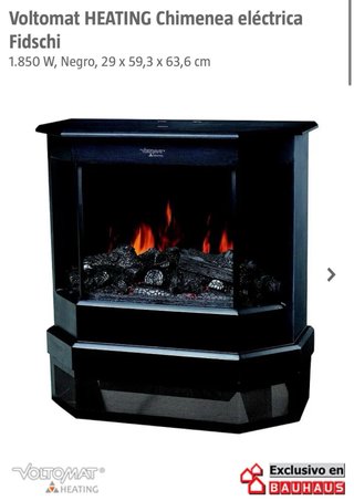 Chimenea eléctrica Volomat negra