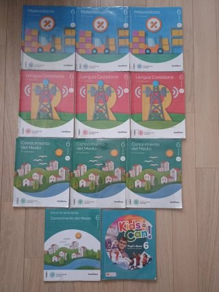 Libros de sexto de primaria Santillana + kids can