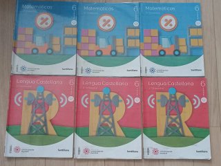 Libros de sexto de primaria Santillana + kids can