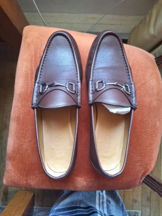 Mocasines Gucci Marrones Piel Hebilla