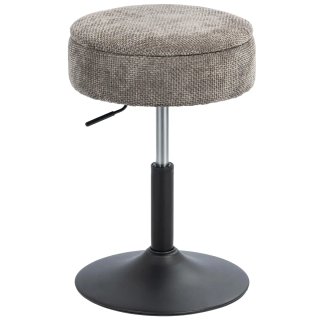 Taburete de Bar Ajustable Gris y Negro