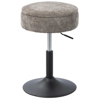 Taburete de Bar Ajustable Gris y Negro