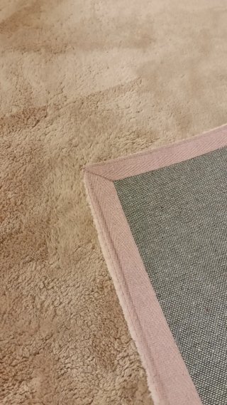 Alfombra suave rosa palo grande