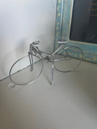 Bicicleta Decorativa Metal Plata