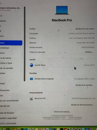 MacBook Pro 16 2019 Intel i9 16GB RAM