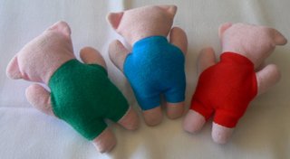 RARI - I 3 porcellini vintage 1994-Peluches stoffa