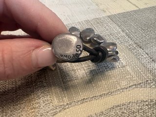 Pulsera Uno de 50 Plata y Cuero
