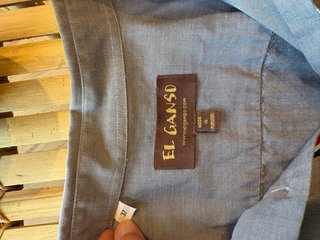 Camisa El Ganso gris manga larga Talla 37