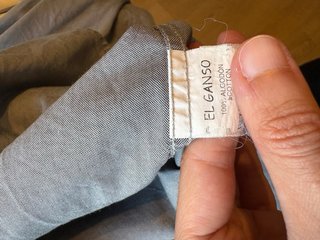Camisa El Ganso gris manga larga Talla 37