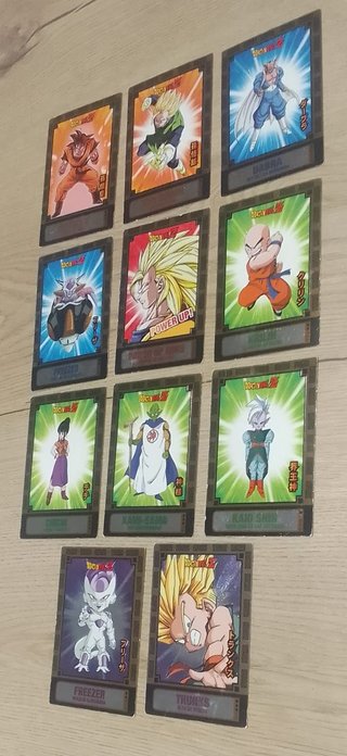 11 CARTAS PANINI DRAGON BALL Z FUSION