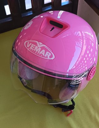 Casco Moto Hello Kitty Rosa
