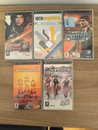 Lote 5 Juegos PSP: Dynasty Warriors, Football Mana