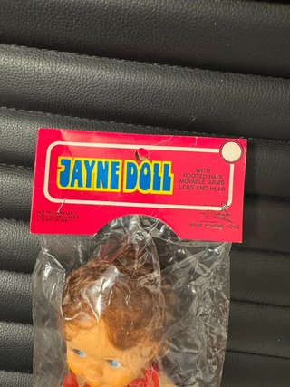 Bambola Vintage 18 cm Jayne Doll Hong Kong in blister Anni 70/80