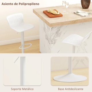 2 Taburetes Altos Cocina Giratorios