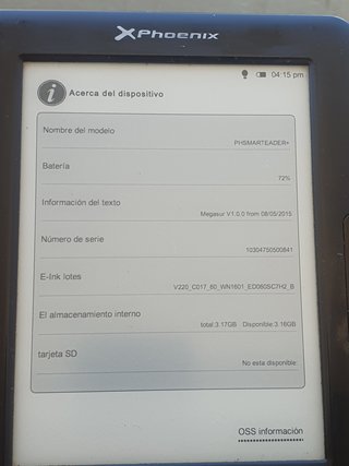 Ebook, E-reader, lettore elettronico, Phoenix