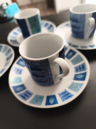 Juego de café 4 tazas y platos