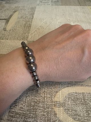 Pulsera elástica plata Uno de 50