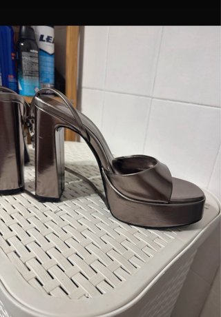 Sandalias Zara Plataforma Tacón