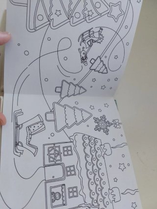Cuento navidad con hojas para colorear