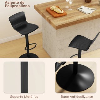 2 Taburetes Altos Cocina Giratorios