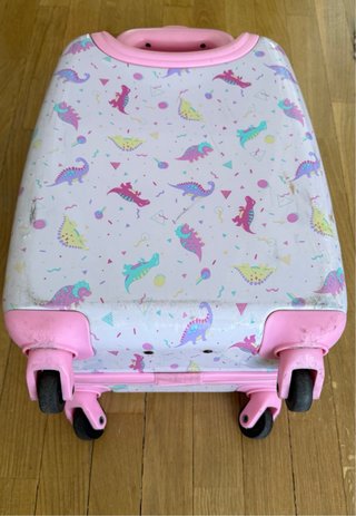 Maleta infantil dinosaurios rosa