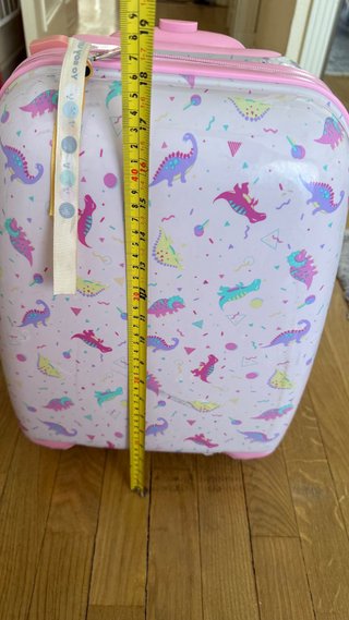 Maleta infantil dinosaurios rosa