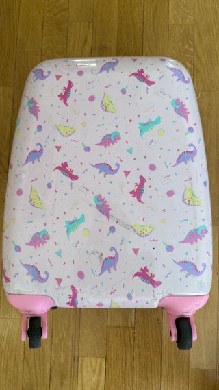 Maleta infantil dinosaurios rosa