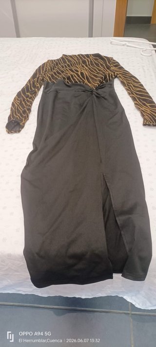 Vestido negro y marrón