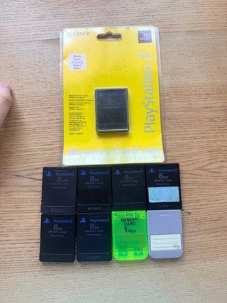 Lote 9 Memory cards ps2/ps1