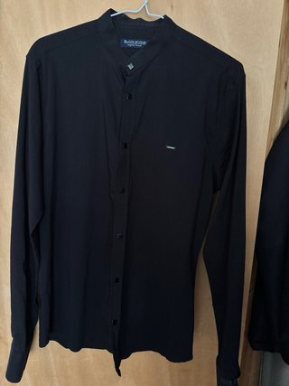 Camisa manga larga cuello mao