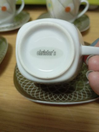 Juego 4 Tazas Café con Platos