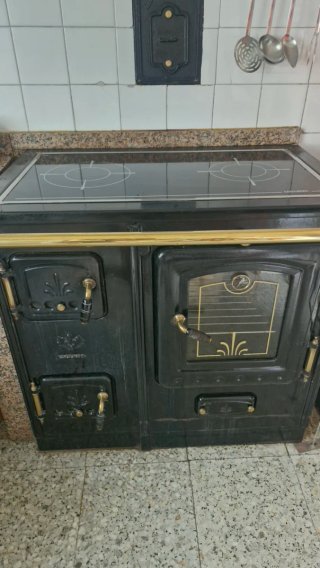 Cocina de leña Lacunza vitrocerámica