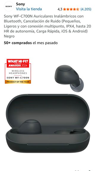 Auriculares Sony WF-C700N Mievoa SIN ABRIR