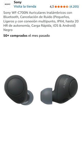 Auriculares Sony WF-C700N Mievoa SIN ABRIR