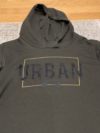 Sudadera IKKS young talla M verde y negro con logo