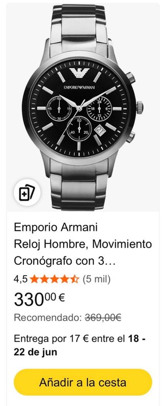 Reloj Emporio Armani Cronógrafo