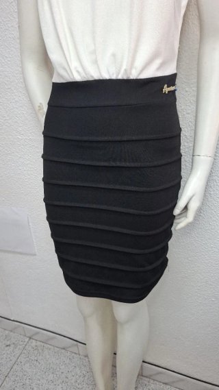Vestido de fiesta blanco y negro