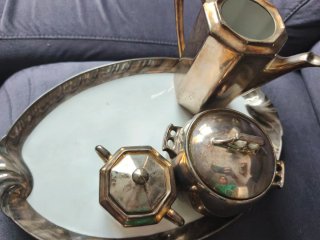 Juego de café vintage plata