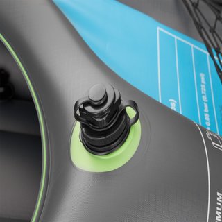 Kayak doble hinchable juego completo y bolsa de transporte, verde