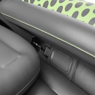 Kayak doble hinchable juego completo y bolsa de transporte, verde