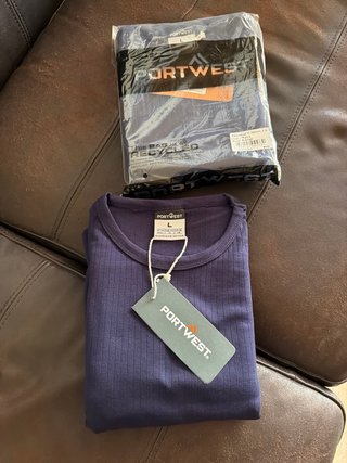 Camiseta Térmica Portwest Talla L Azul Marino