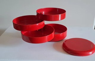 Contenitore/Organizzatore da scrivania rosso