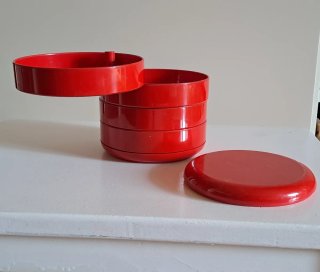 Contenitore/Organizzatore da scrivania rosso