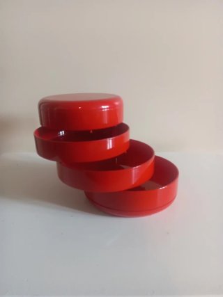 Contenitore/Organizzatore da scrivania rosso