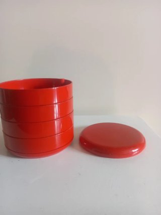 Contenitore/Organizzatore da scrivania rosso