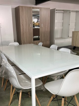 Mesa Comedor Cristal Blanca